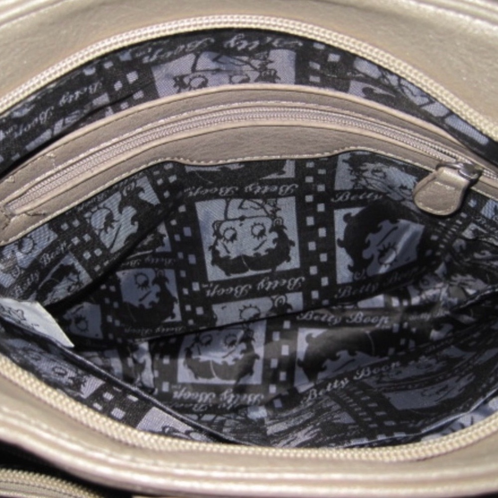 Betty Boop Silver Studded Crossbody Bag Y2K - Picture 5 of 7